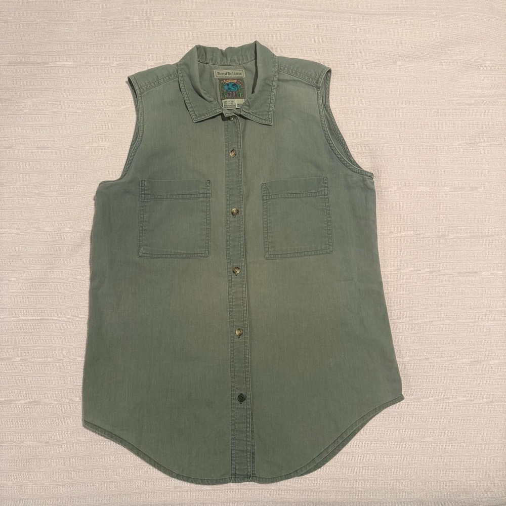 Royal Robbins Olive Button-Up Shirt
